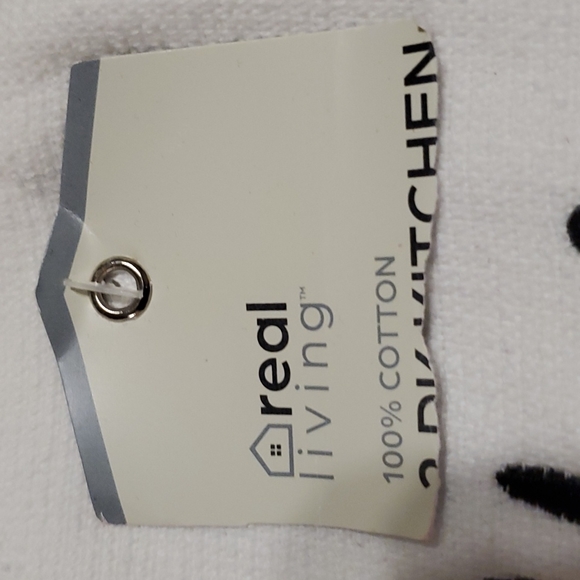 NWT NIB Kitchen towels, White, 100% cotton 2 in set. - Picture 3 of 4